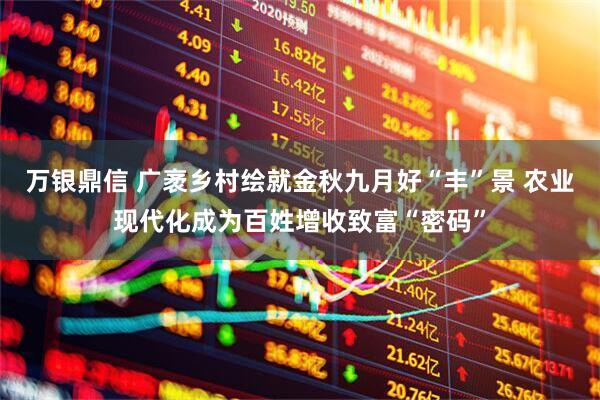 万银鼎信 广袤乡村绘就金秋九月好“丰”景 农业现代化成为百姓增收致富“密码”